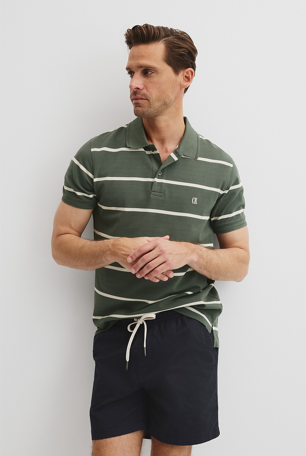 Australian Cotton Pique Stripe Polo