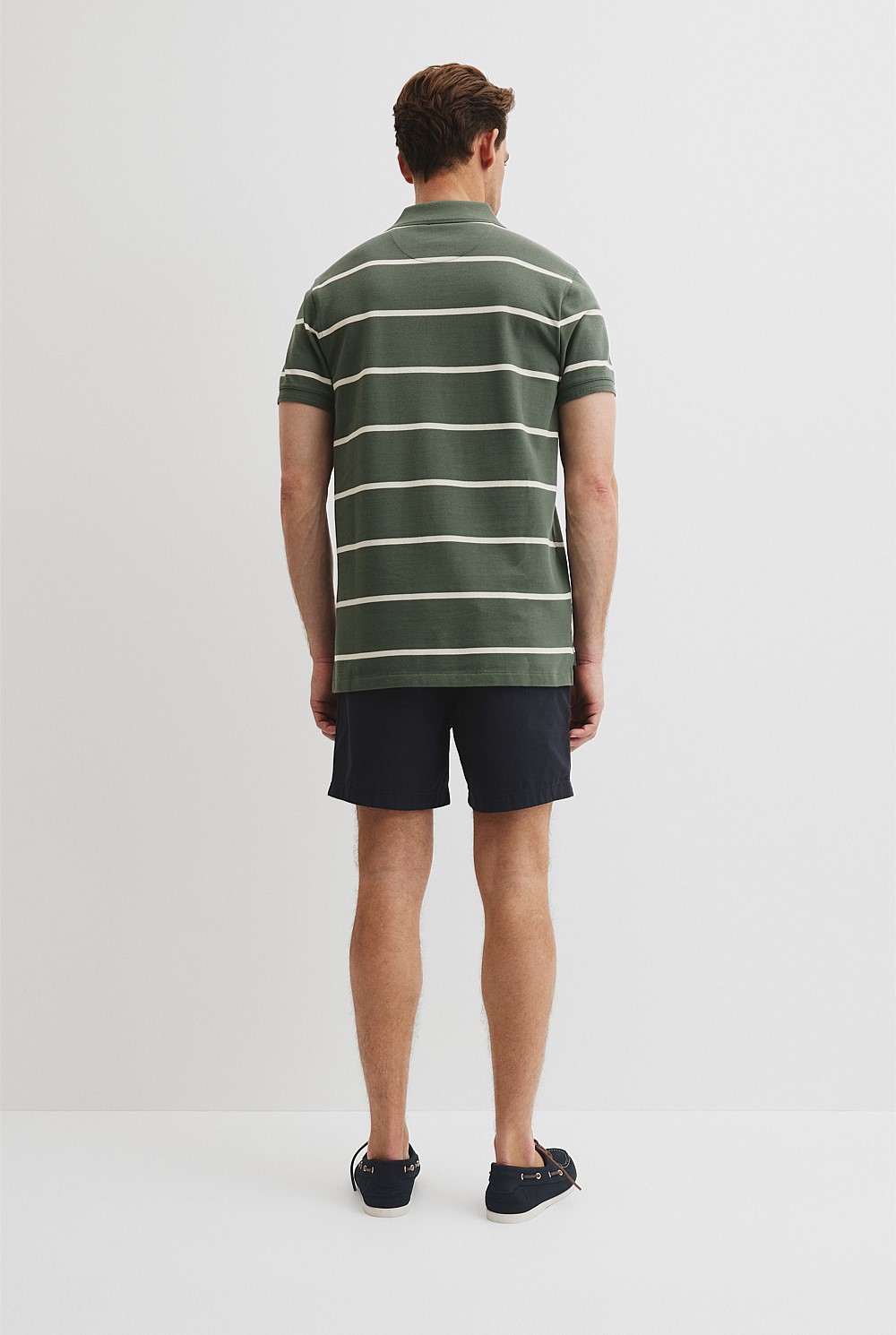 Australian Cotton Pique Stripe Polo