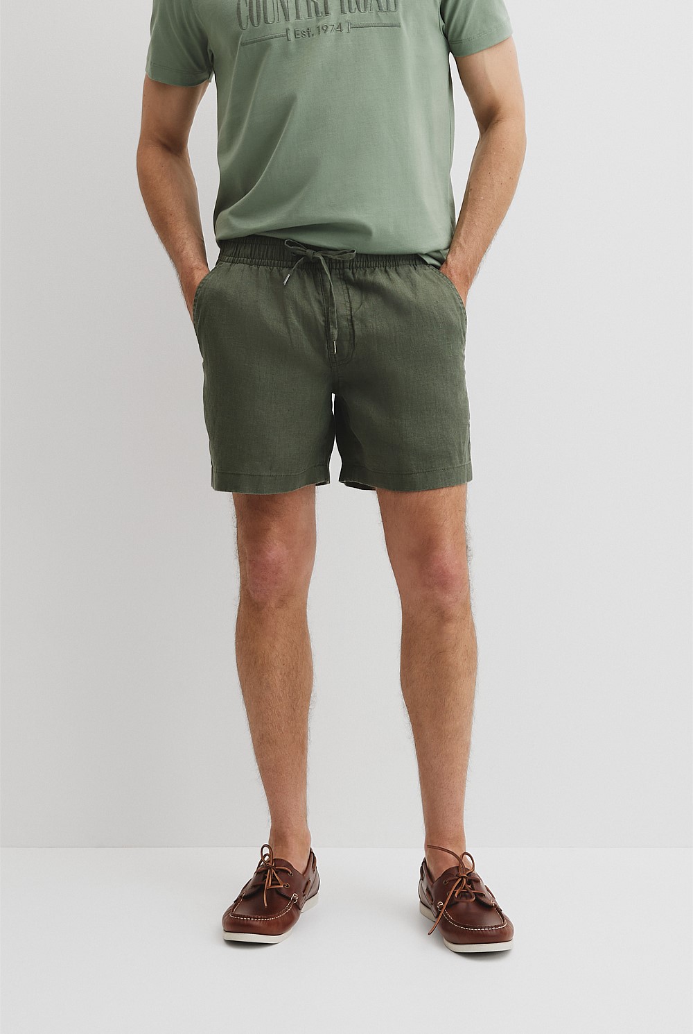 Organically Grown Linen Drawcord Short