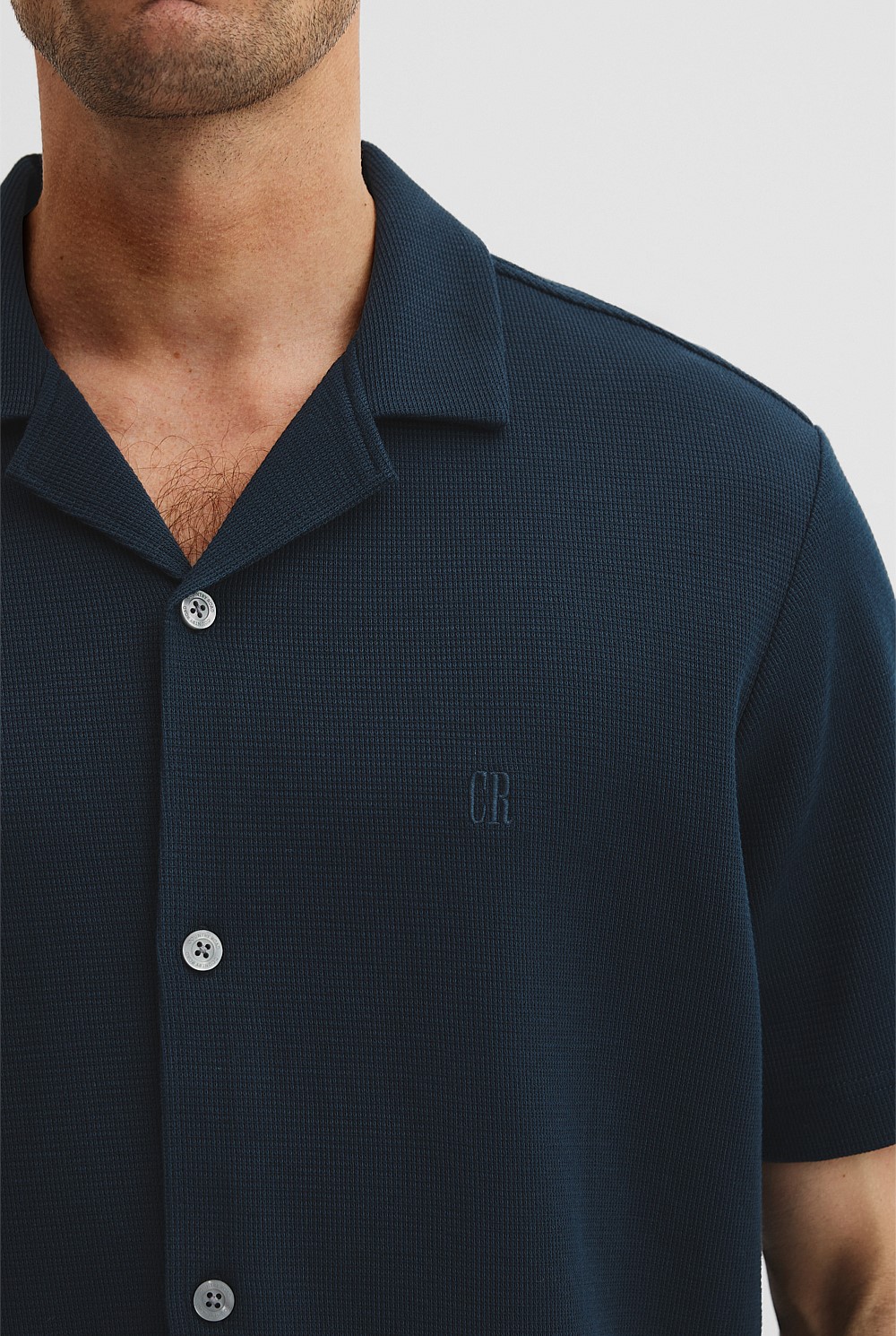 Australian Cotton Textured Short Sleeve Shirt