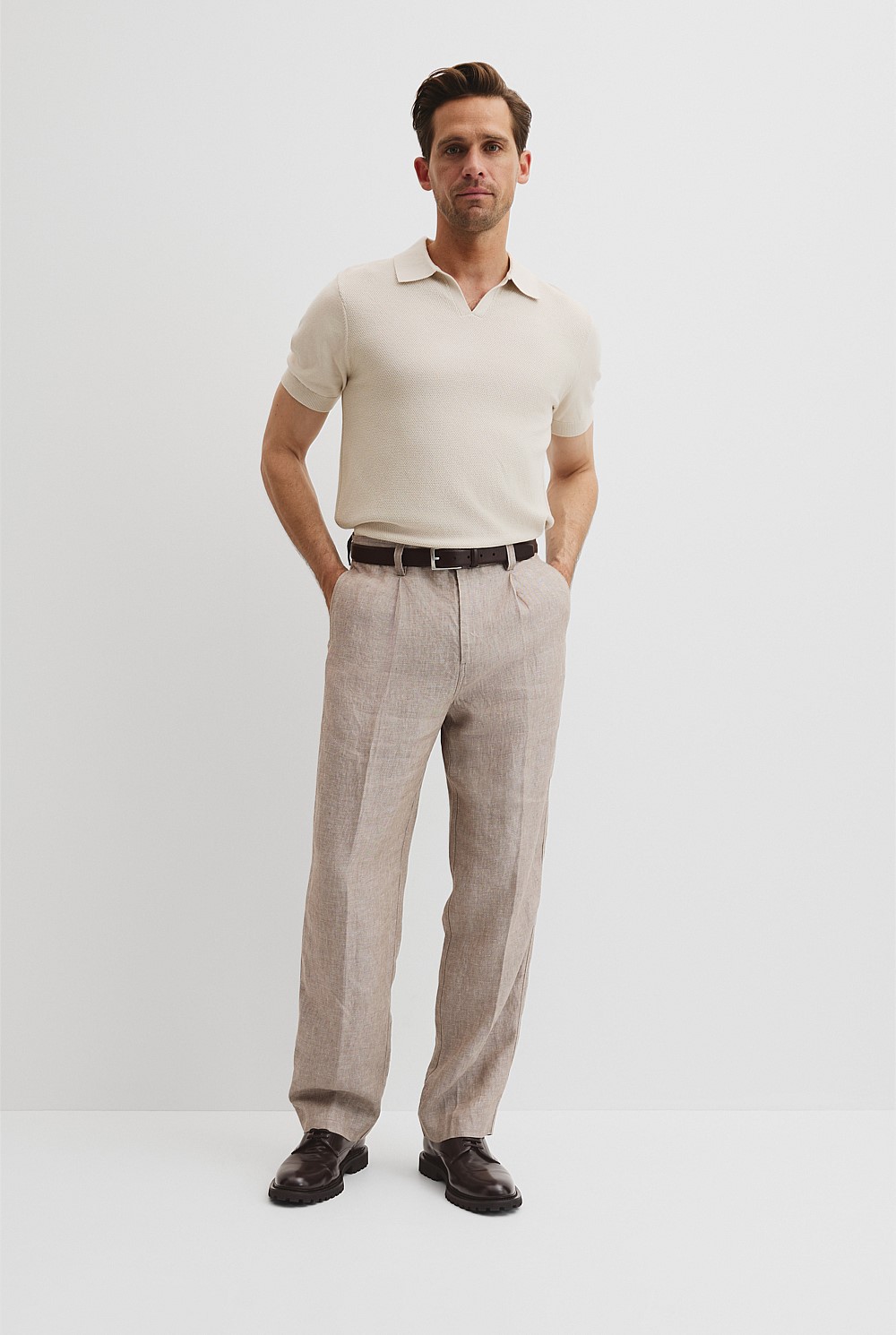 Australian Cotton Textured Knit Polo