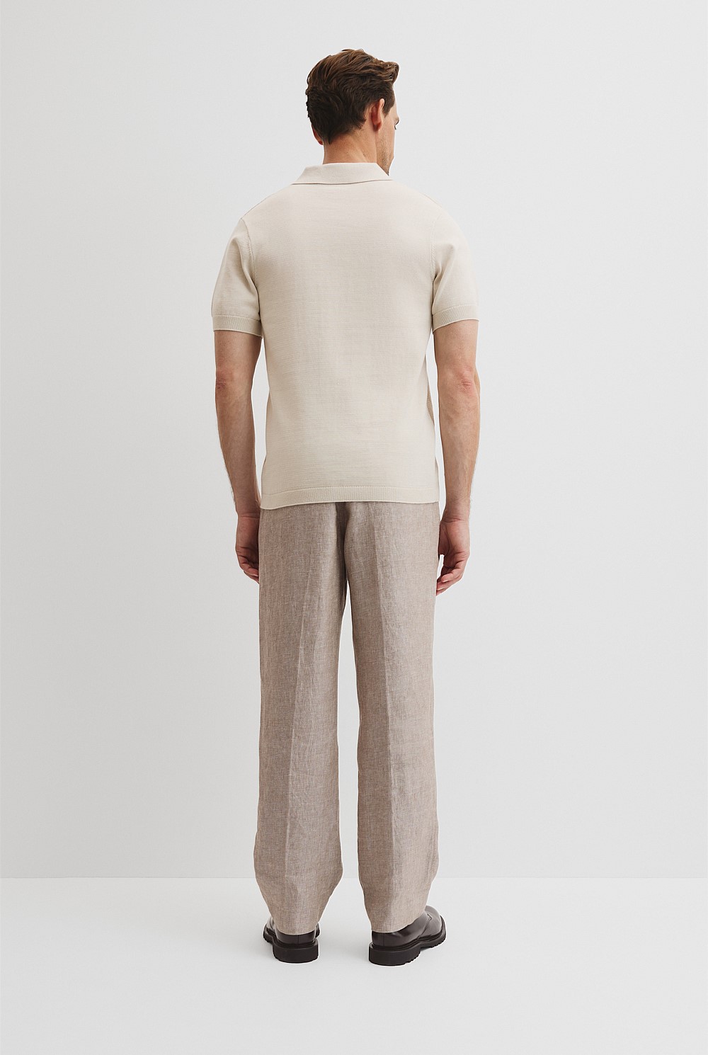 Australian Cotton Textured Knit Polo