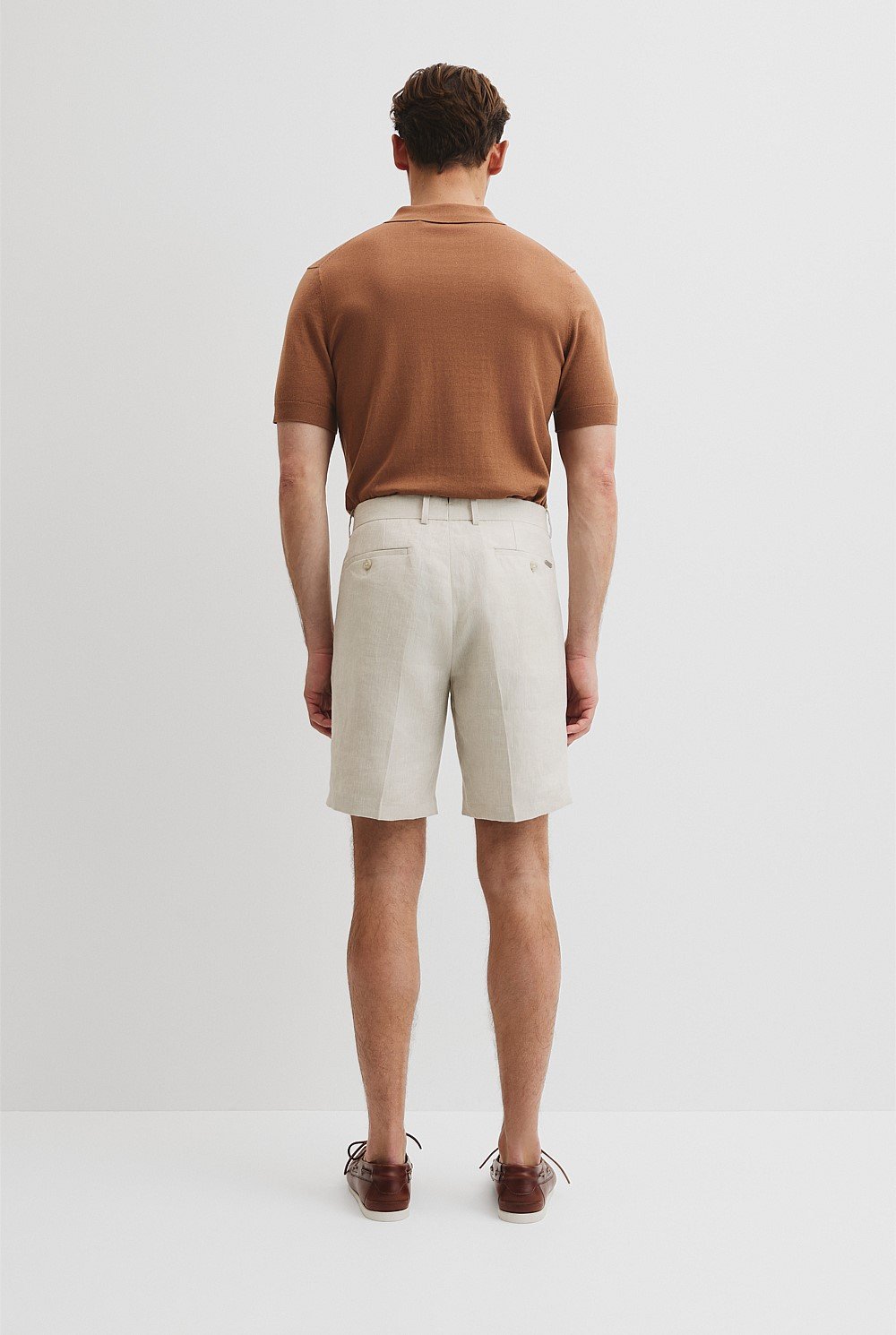 Herringbone Linen Tailored Short