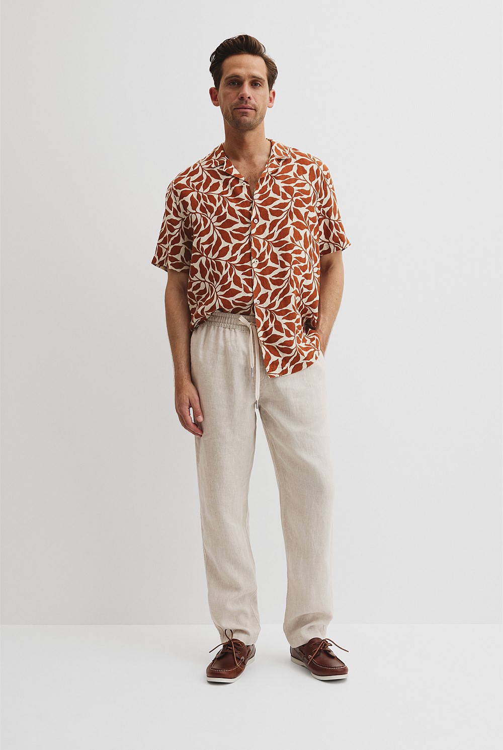 Organically Grown Relaxed Linen Drawcord Pant