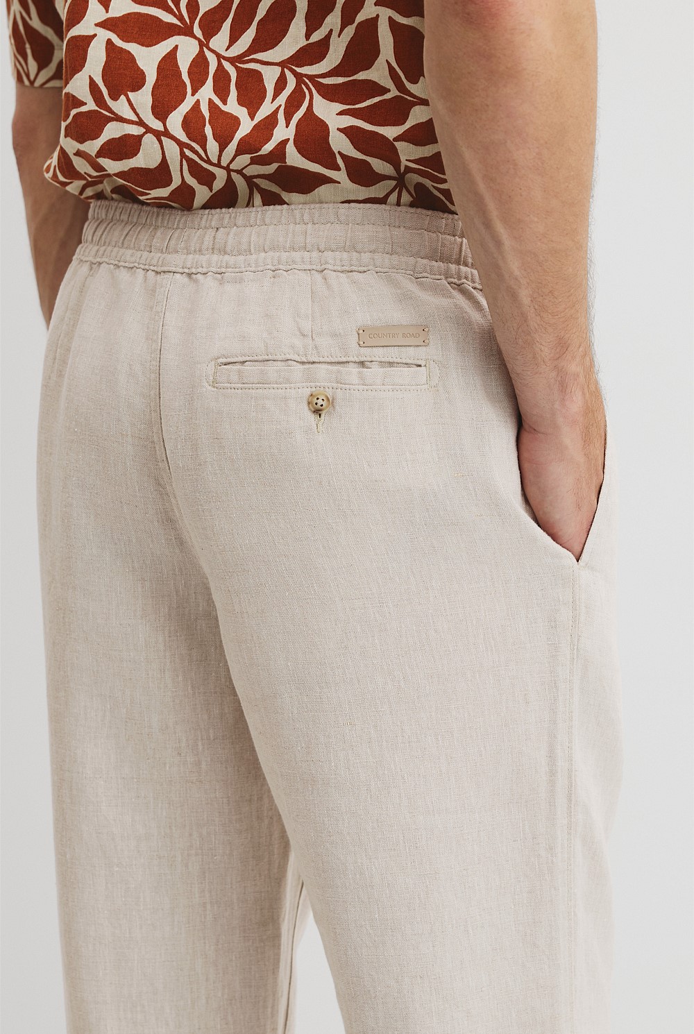 Organically Grown Relaxed Linen Drawcord Pant