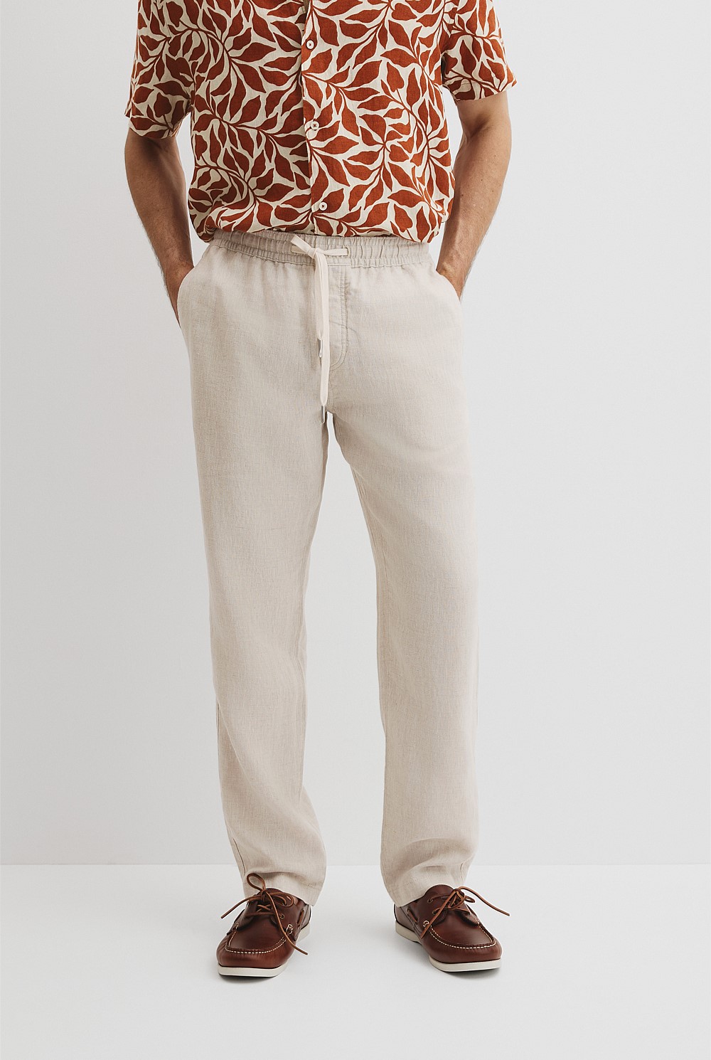 Organically Grown Relaxed Linen Drawcord Pant