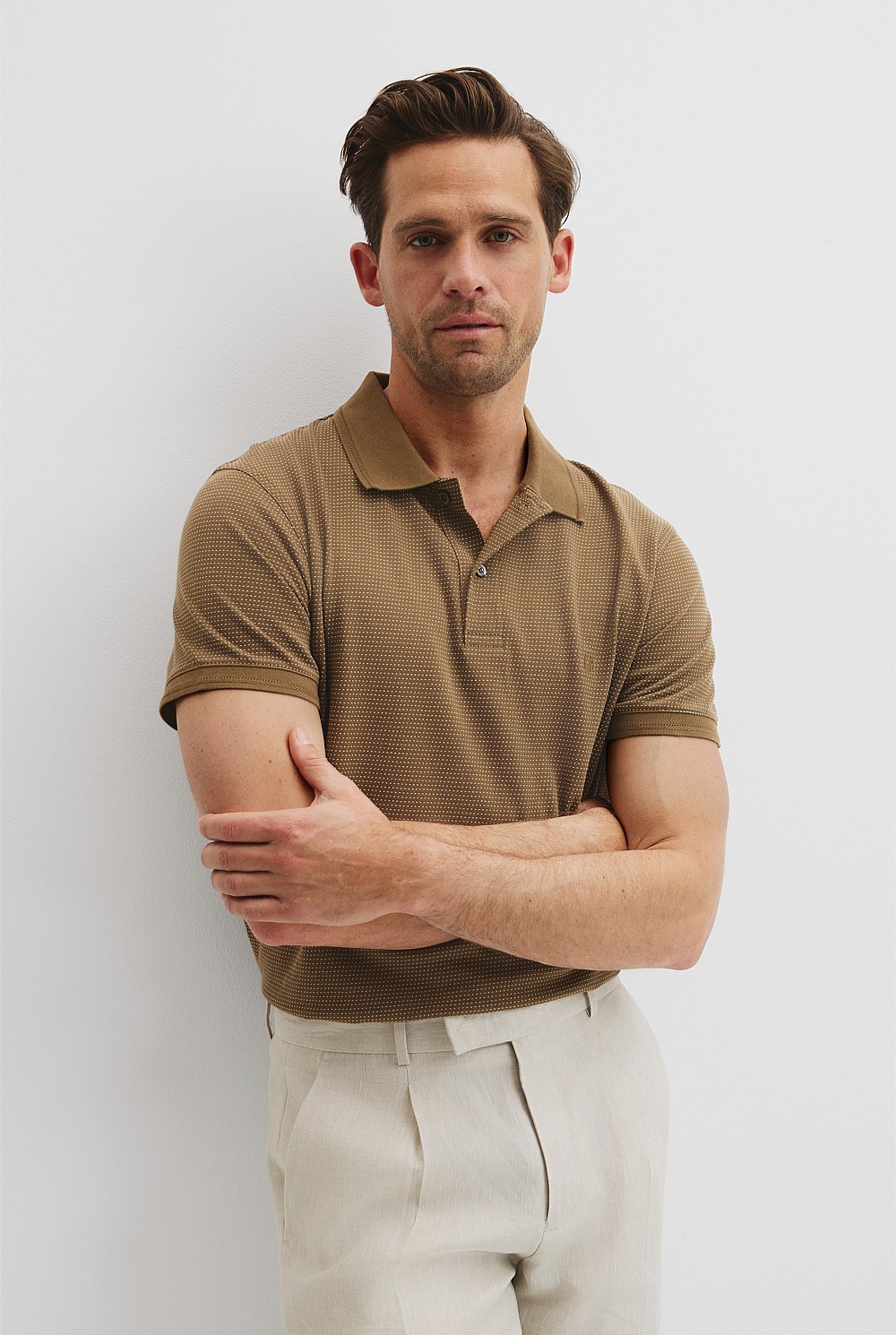 Australian Cotton Jacquard Polo