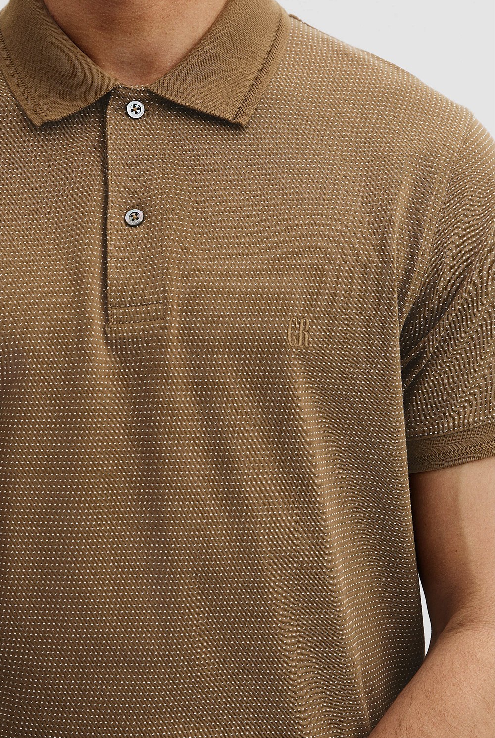 Australian Cotton Jacquard Polo