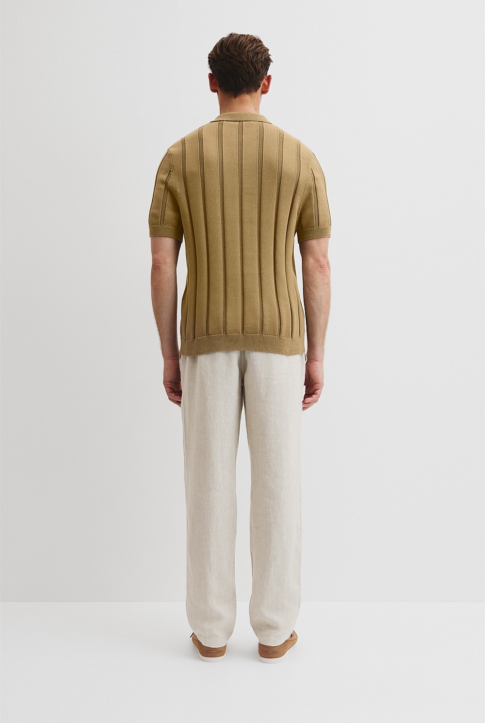 Australian Cotton Stripe Knit Polo