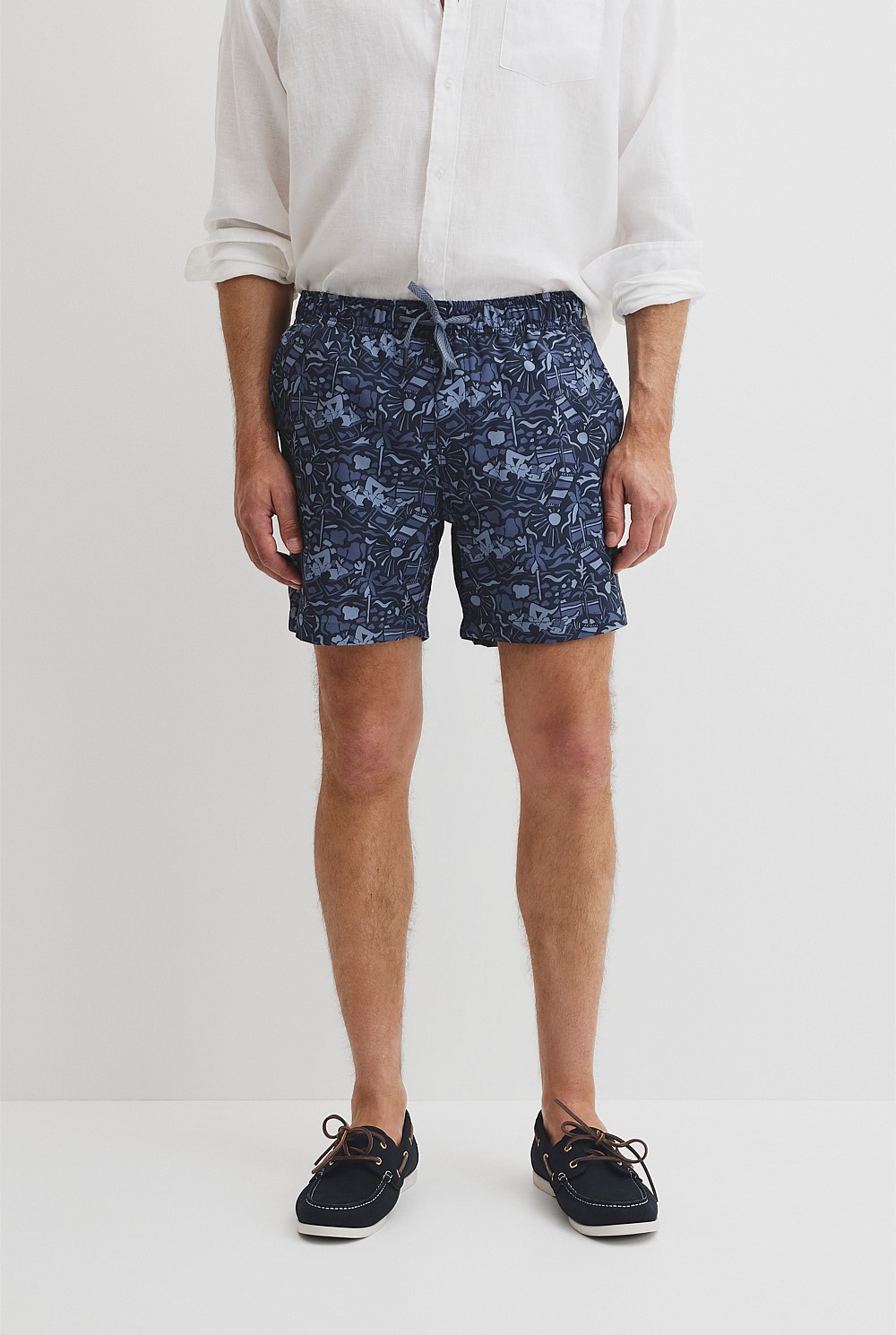 Recycled Polyester Beach Print Swim Short