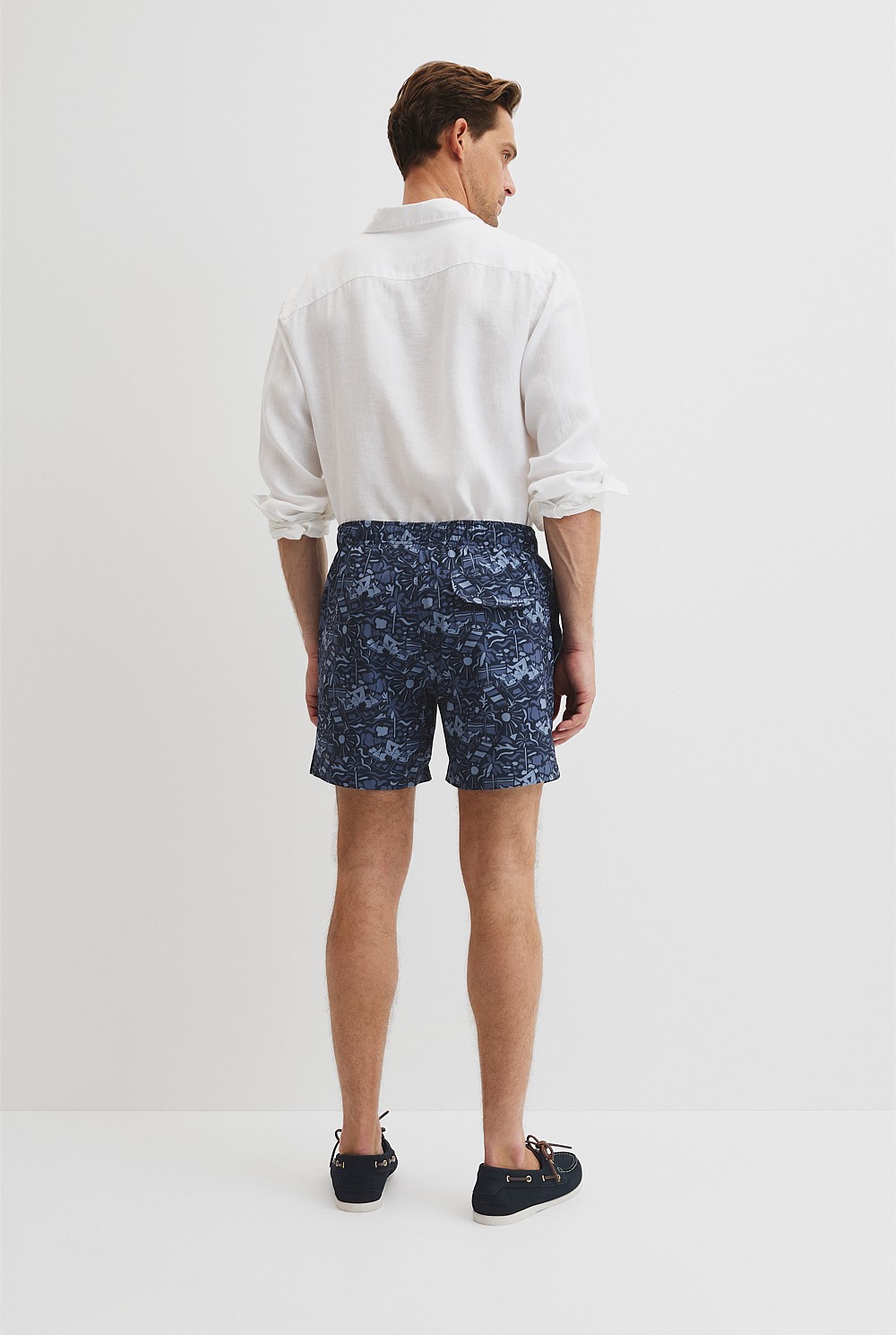 Recycled Polyester Beach Print Swim Short