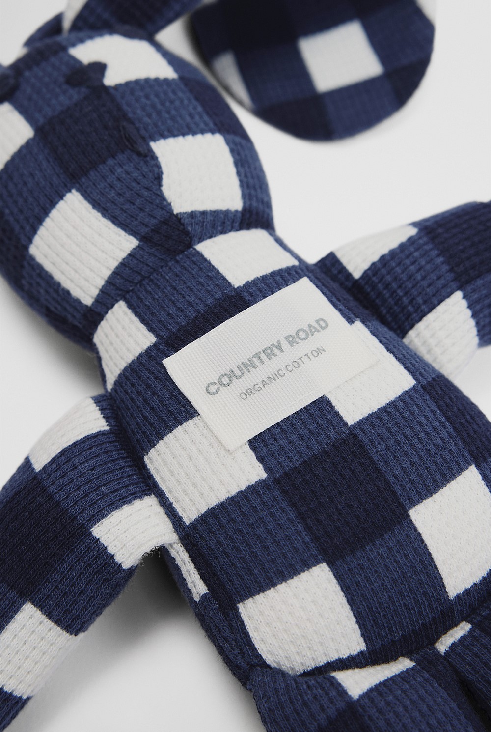 Organically Grown Cotton Gingham Print Bunny