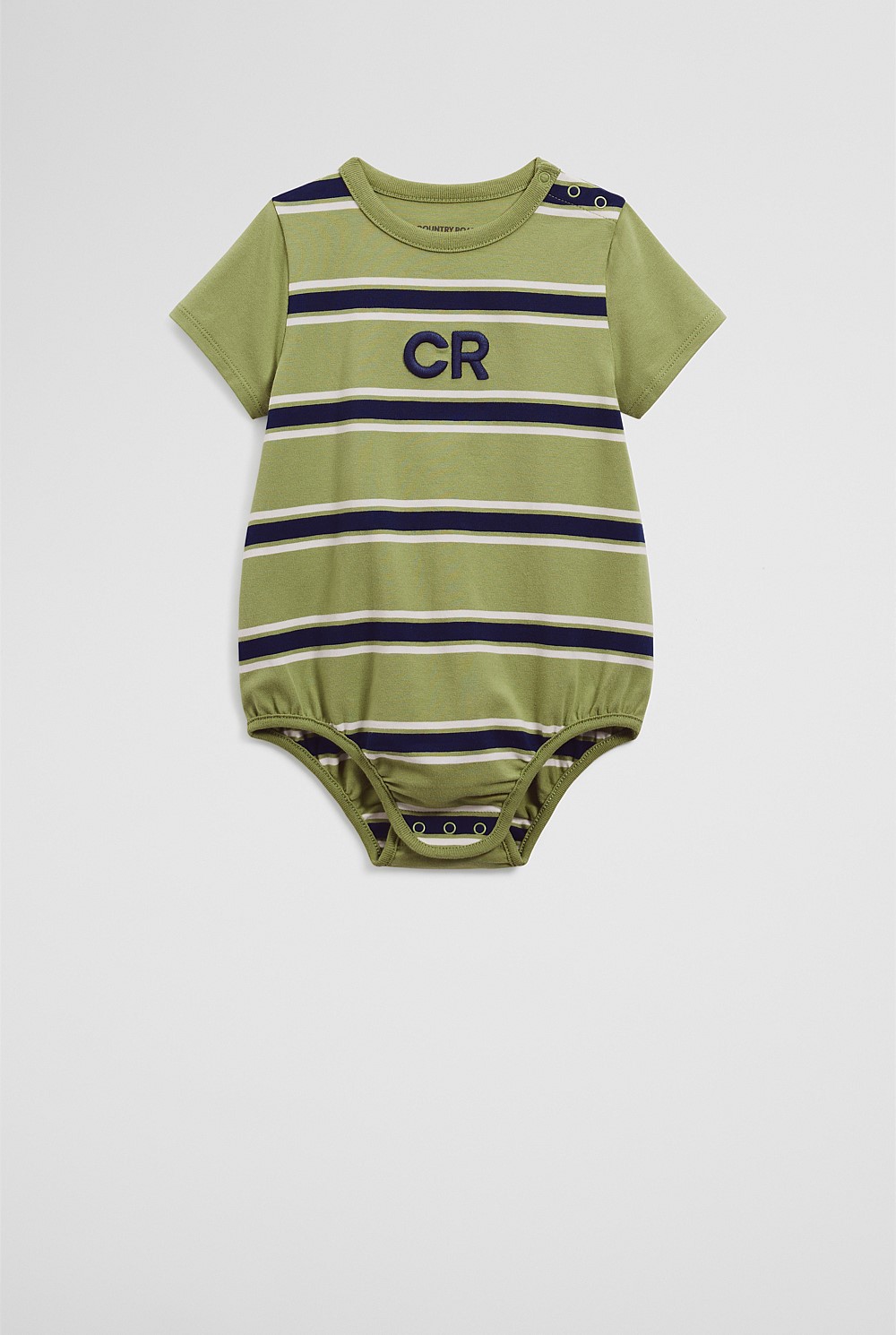 Organically Grown Cotton Logo Stripe Bodysuit