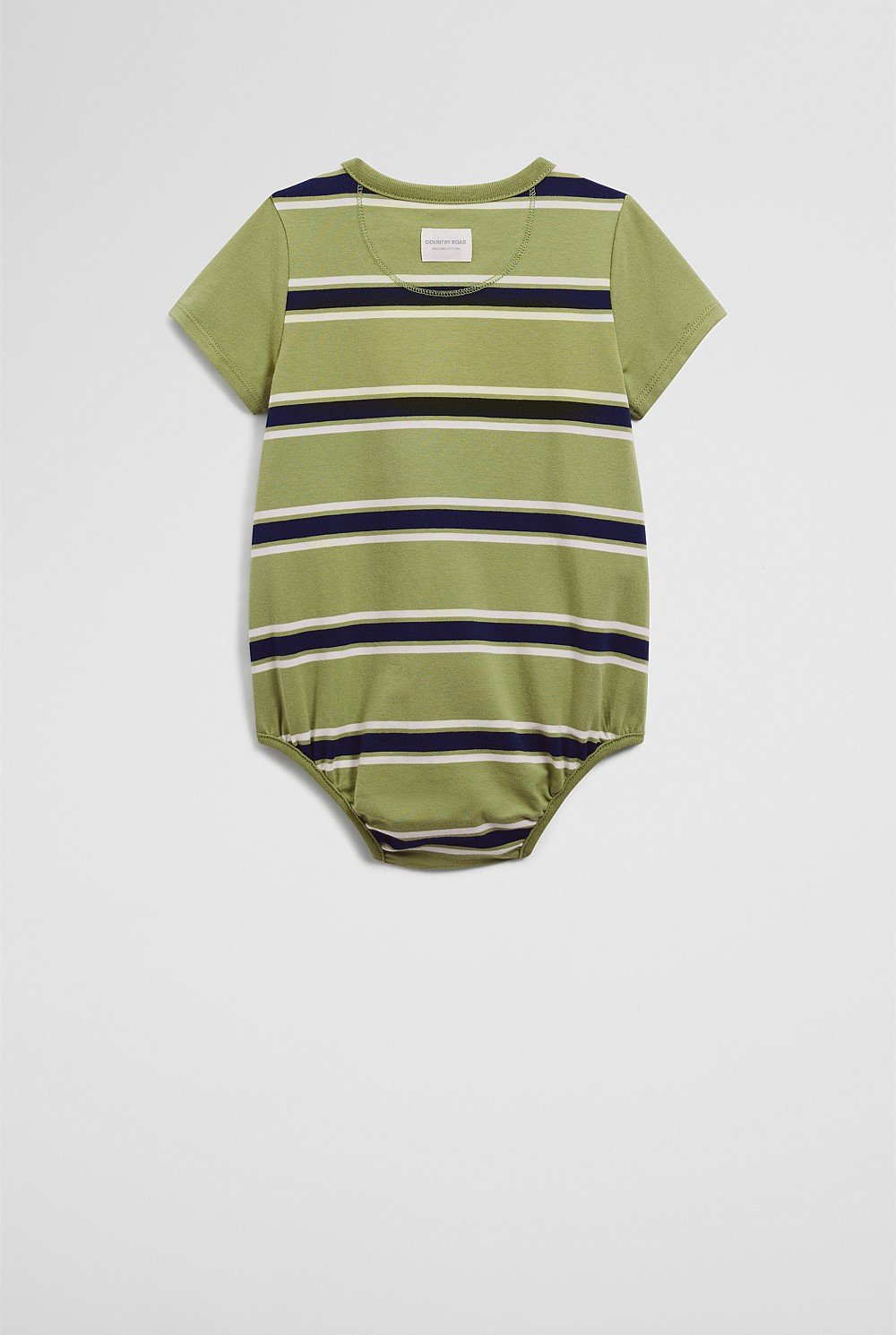 Organically Grown Cotton Logo Stripe Bodysuit