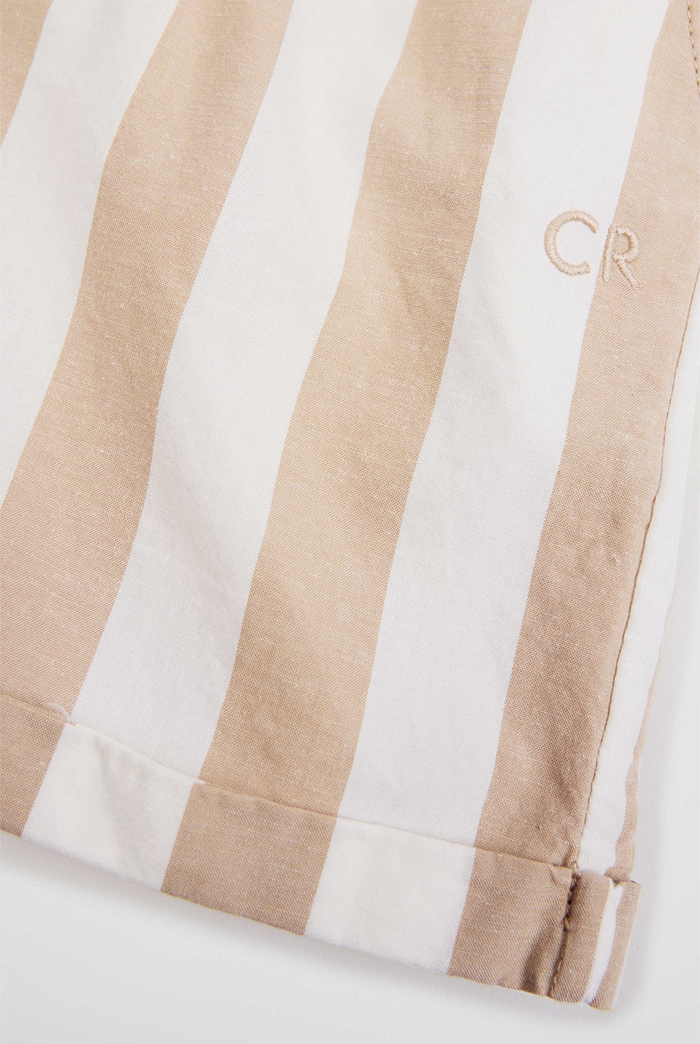 Organically Grown Cotton Blend Stripe Pull-On Short