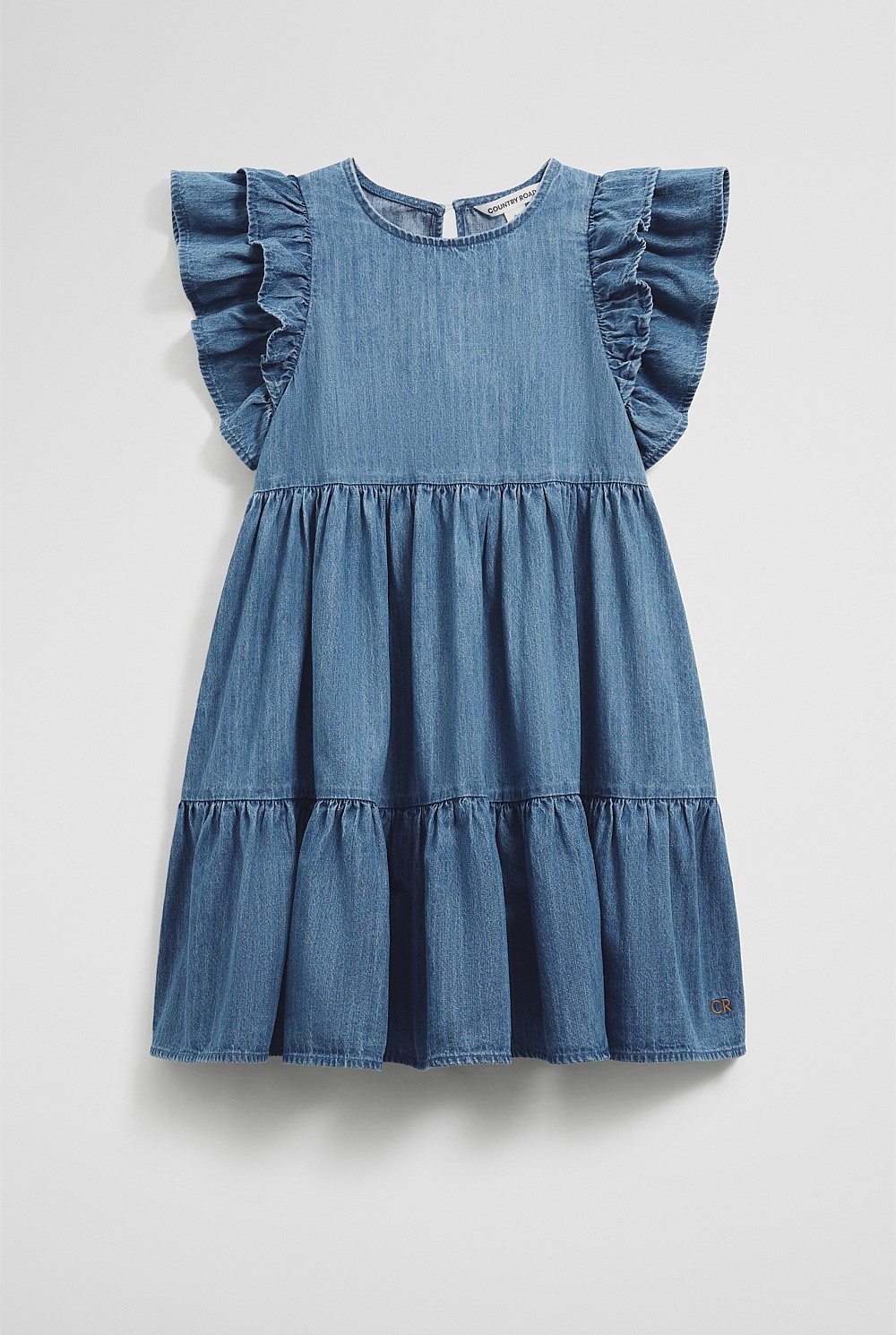 Chambray Frill Dress