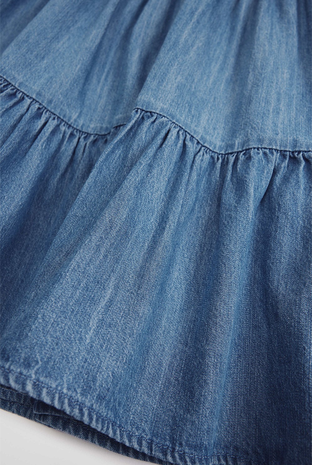 Chambray Frill Dress