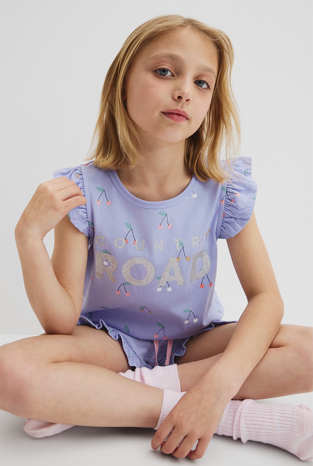 Australian Cotton Cherry Print Pyjama Set