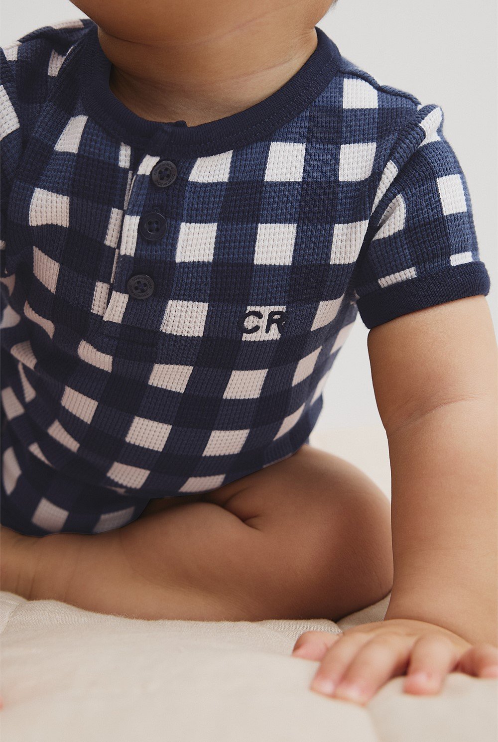 Gingham Short Sleeve Bodysuit