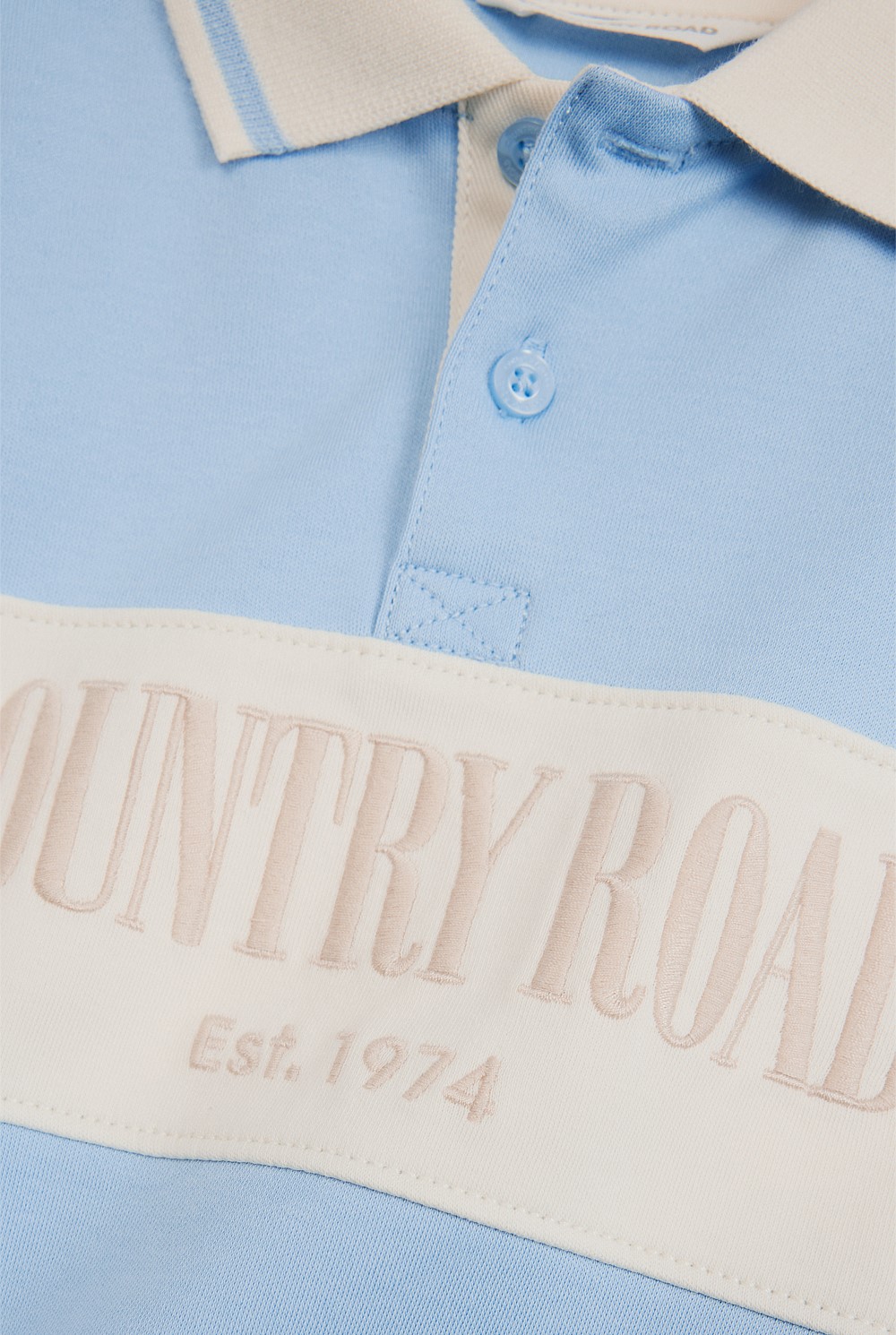 Organically Grown Cotton Logo Rugby T-Shirt