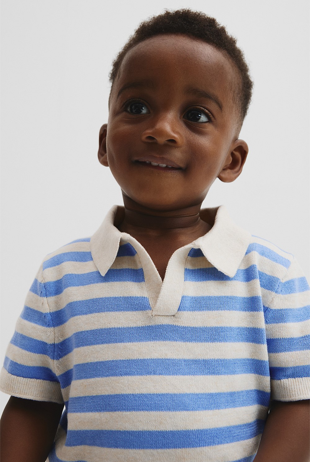 Organically Grown Cotton Stripe Knit Polo