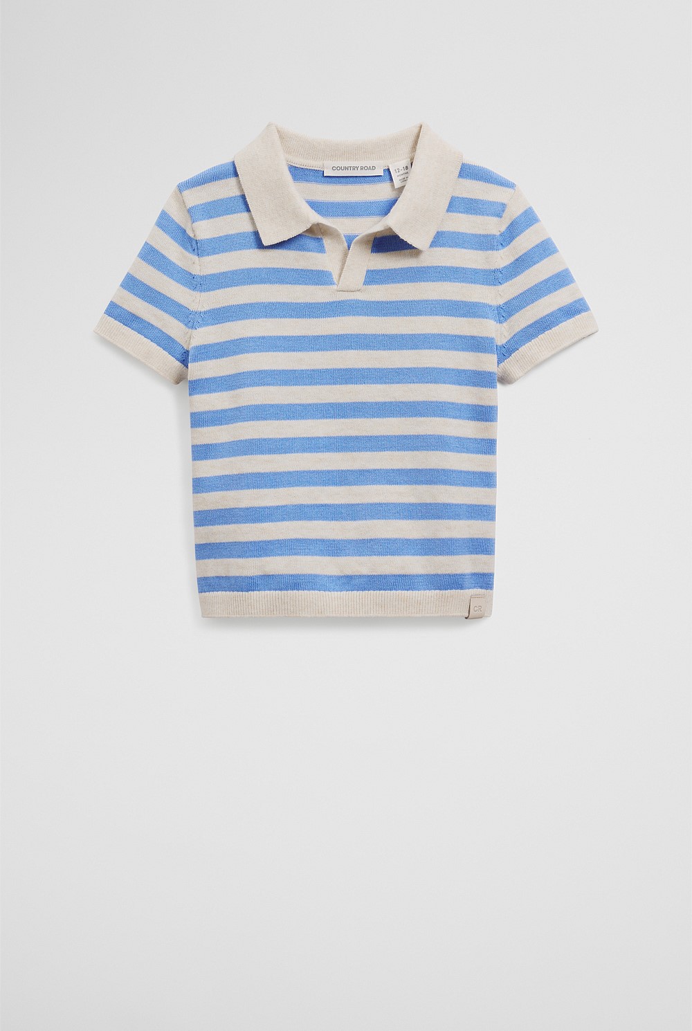 Organically Grown Cotton Stripe Knit Polo