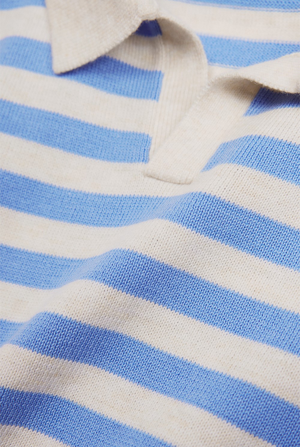 Organically Grown Cotton Stripe Knit Polo