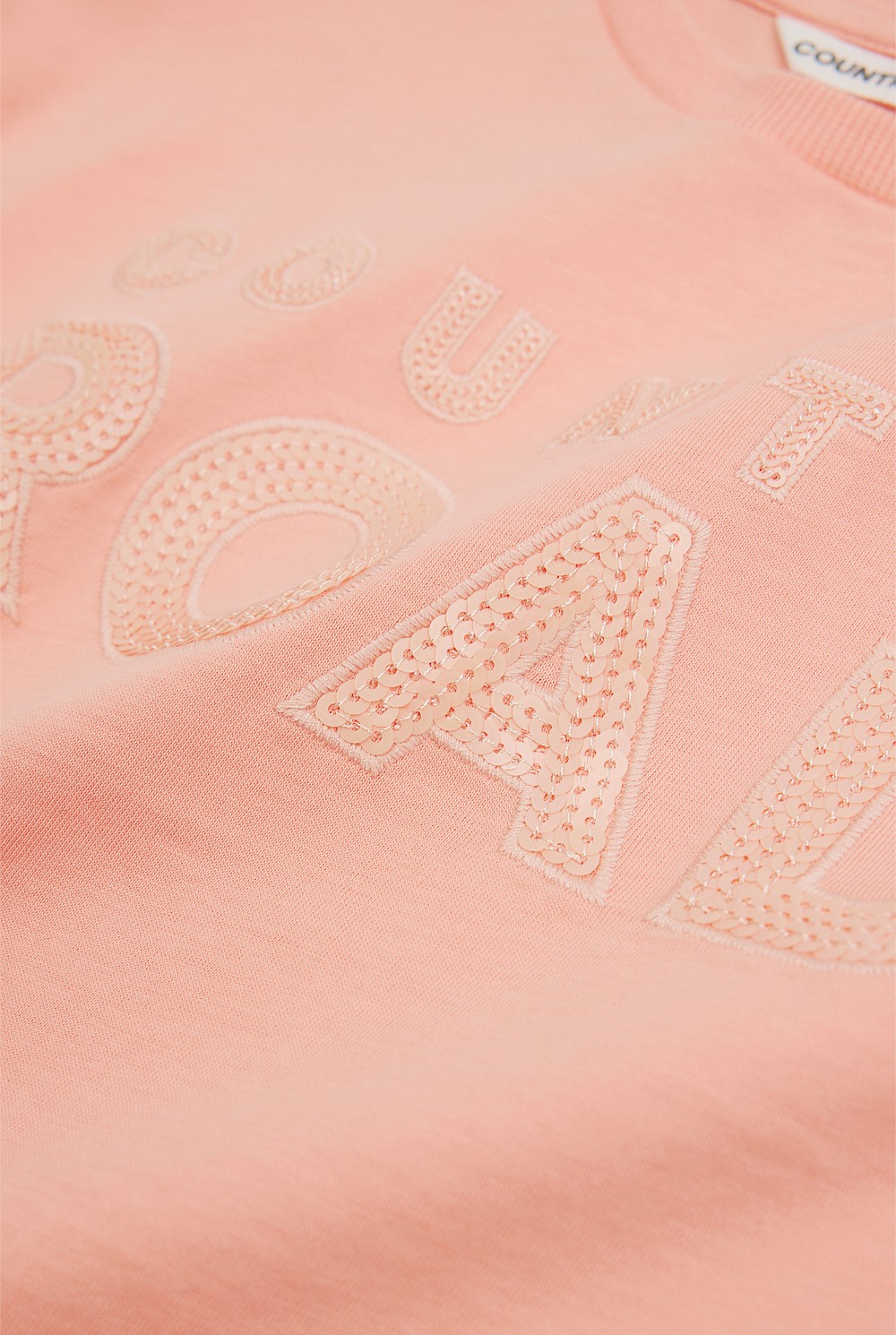 Organically Grown Cotton Sequin Logo T-Shirt