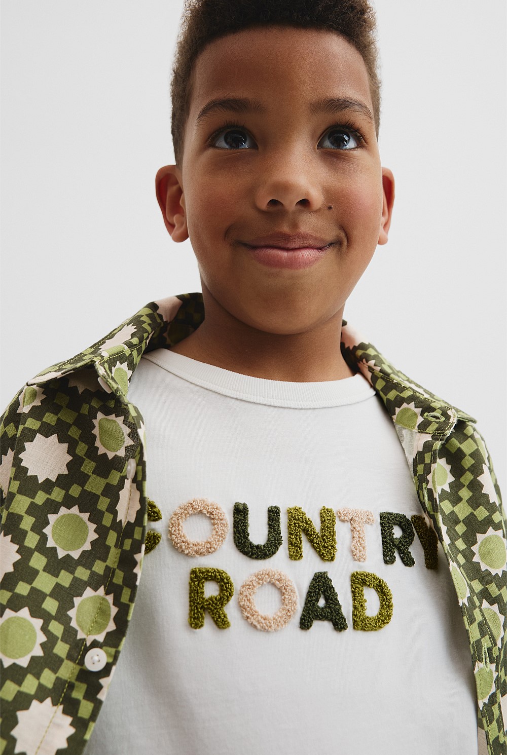 Organically Grown Cotton Boucle Logo T-Shirt