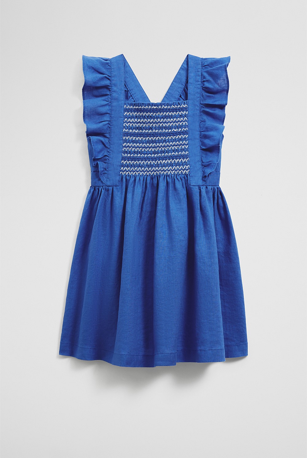 Smock Front Apron Dress