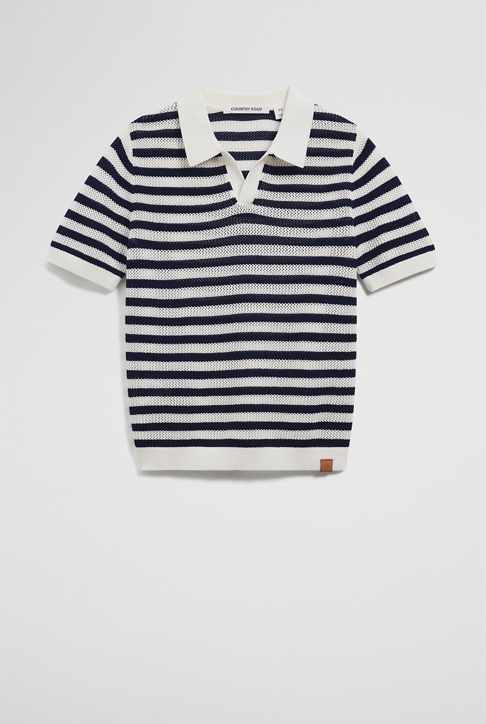 Open Neck Knit Polo