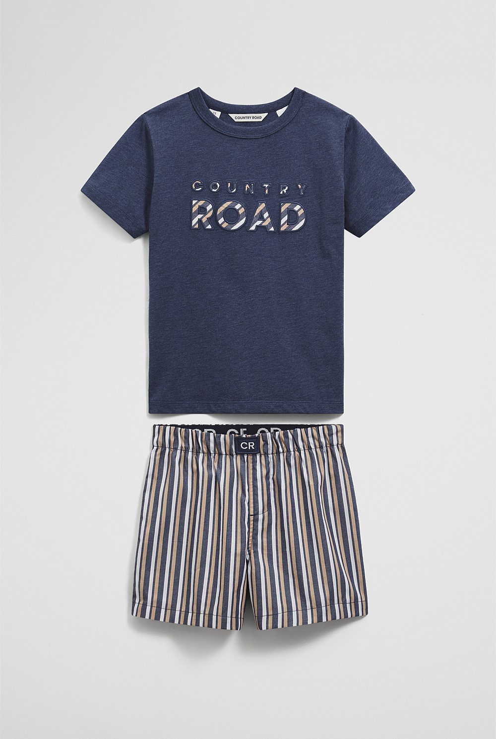 Australian Cotton Stripe Boxer Pyjama Set