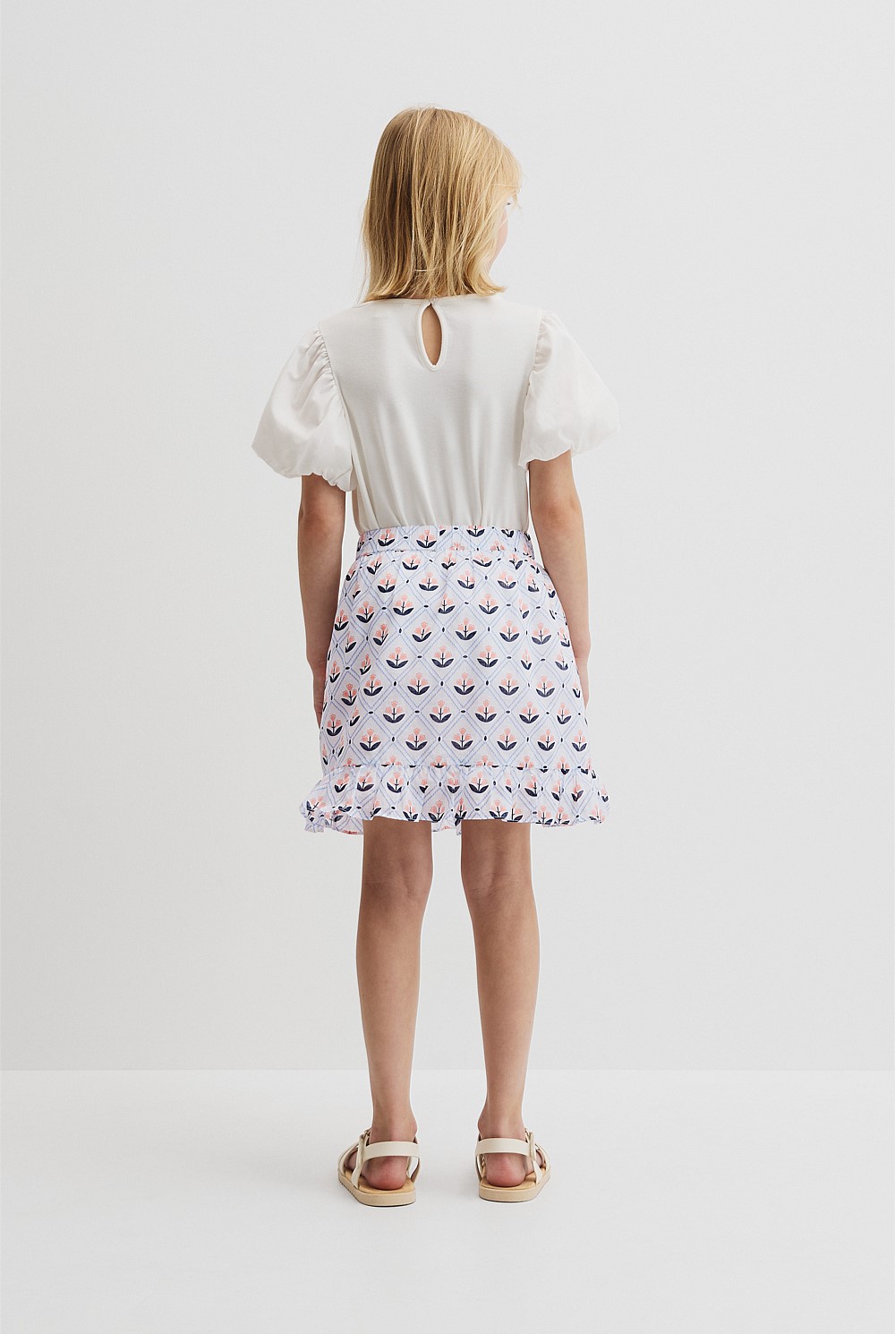 Ruffle Print Skirt