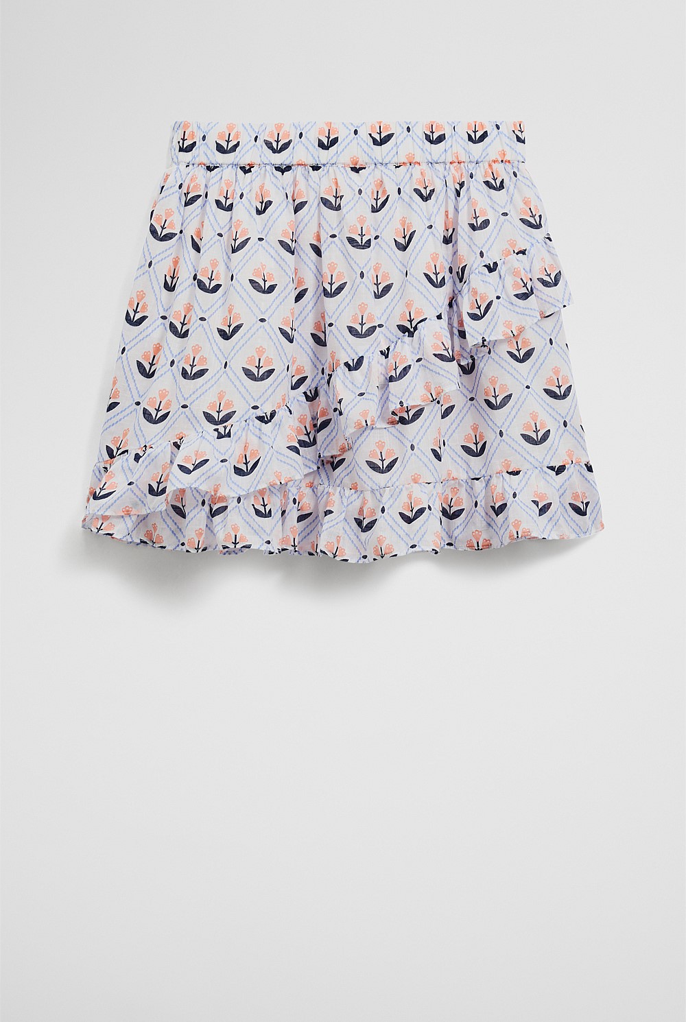Ruffle Print Skirt