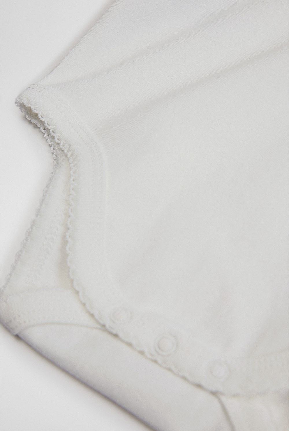 Organically Grown Cotton Blend Frill Short Sleeve Logo Bodysuit