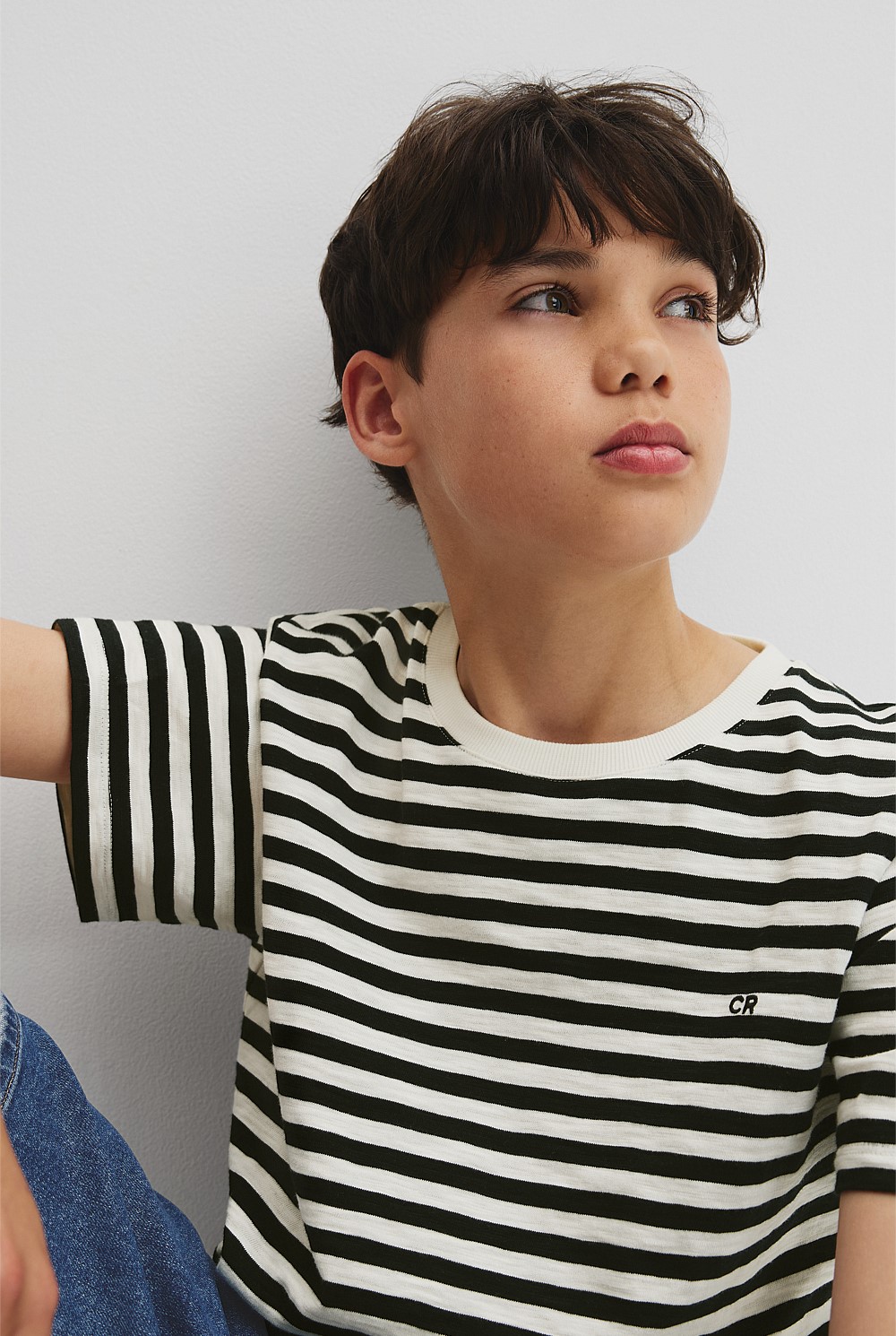 Teen Recycled Cotton Blend Stripe T-Shirt