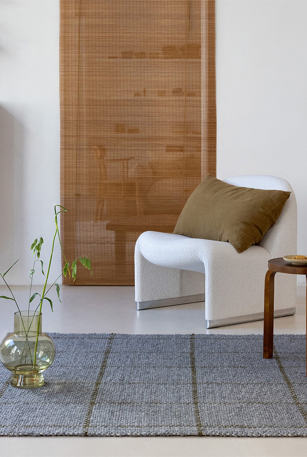 Craft Matter Check Slate Rug 200x140cm