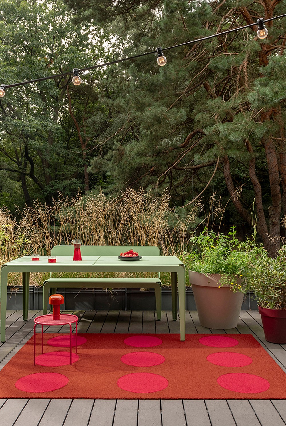 Habitat Festival Dots Red Outdoor Rug 280x200cm