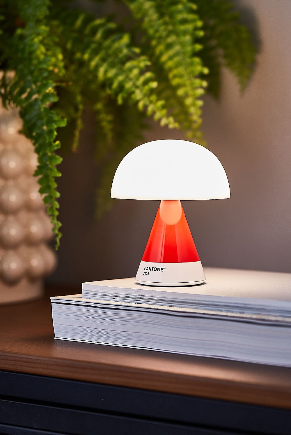 Mina M Medium Portable Led Lamp Pantone -2035 Red