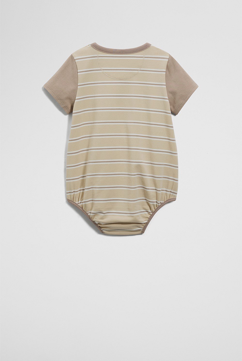 Organically Grown Cotton Stripe Logo T-Shirt Bodysuit