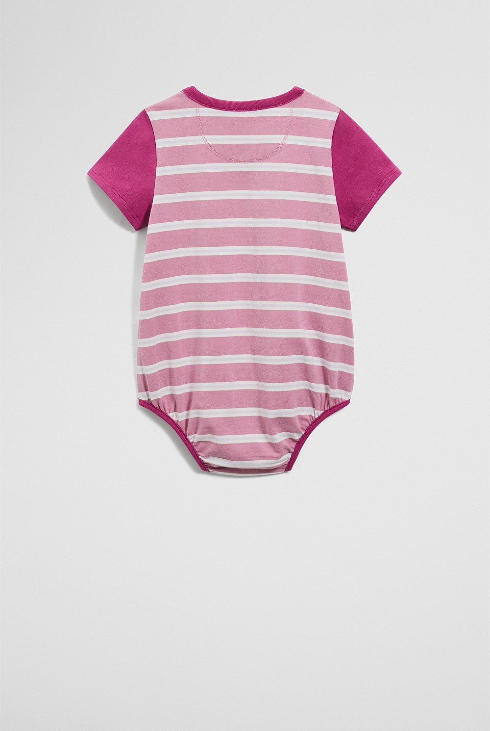 Organically Grown Cotton Stripe Logo T-Shirt Bodysuit
