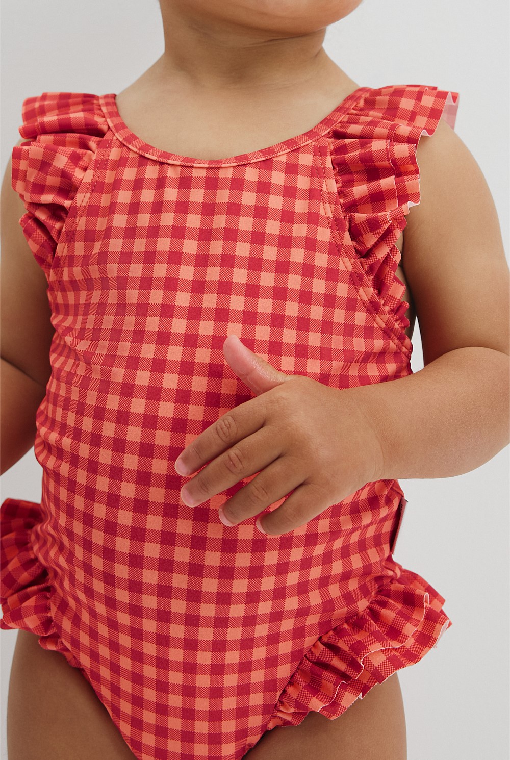 Gingham Frill Bather