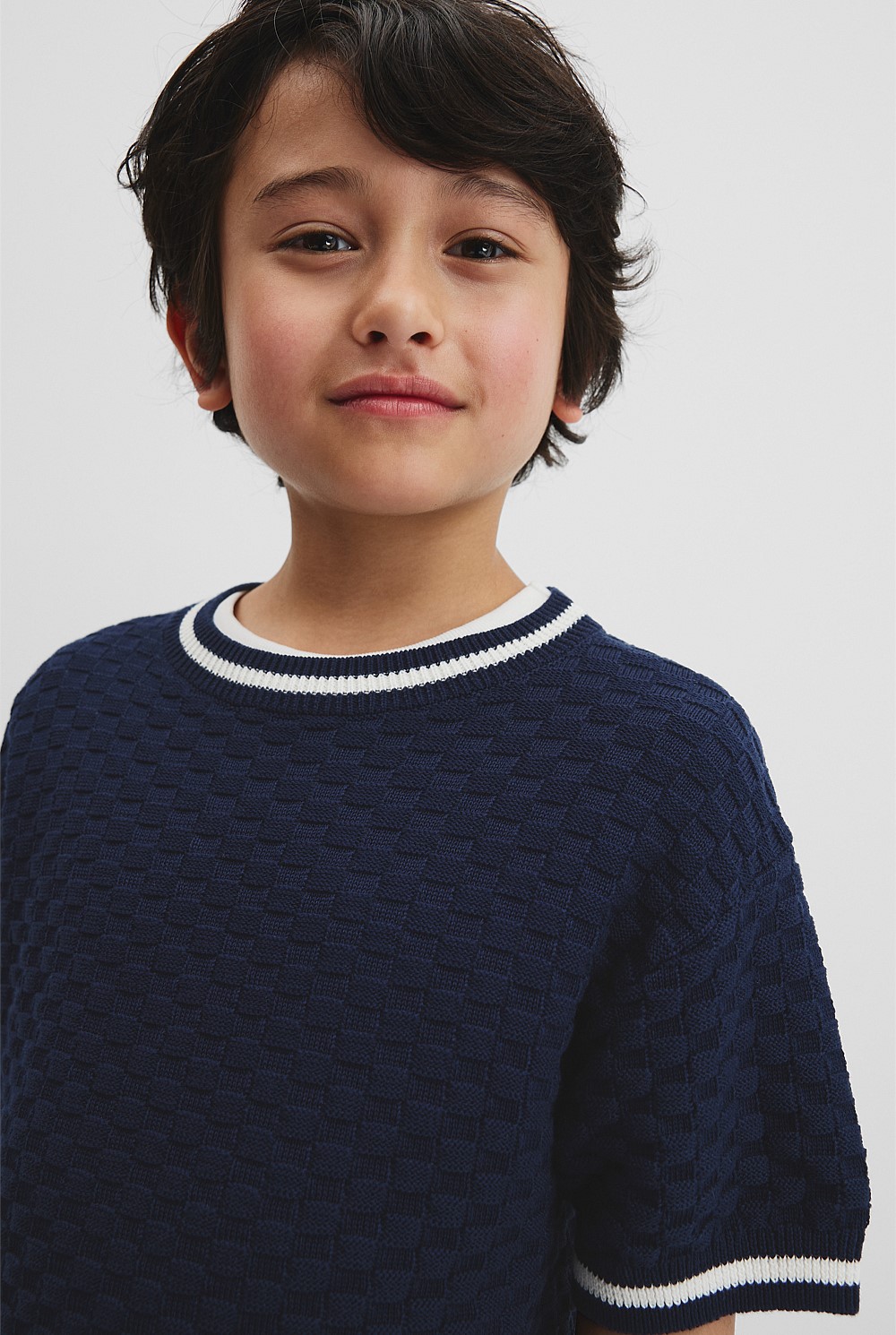 Textured Knit T-Shirt