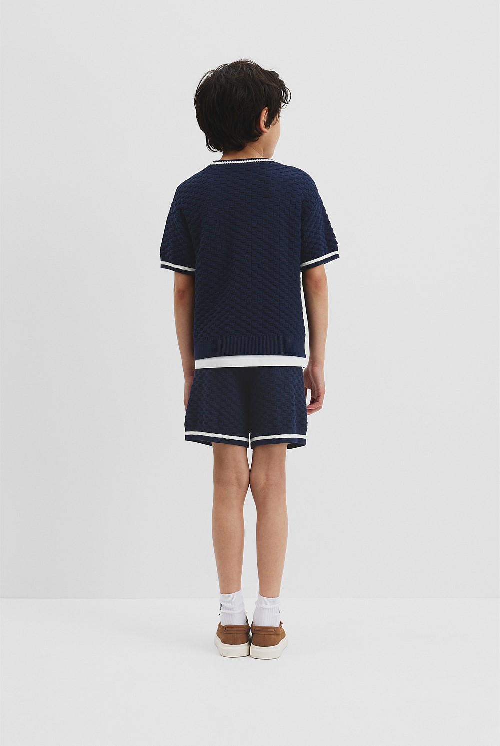 Textured Knit T-Shirt