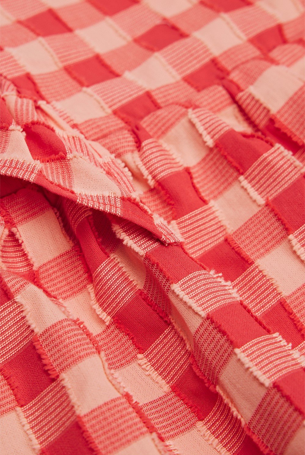 Gingham Flutter Sleeve Dress