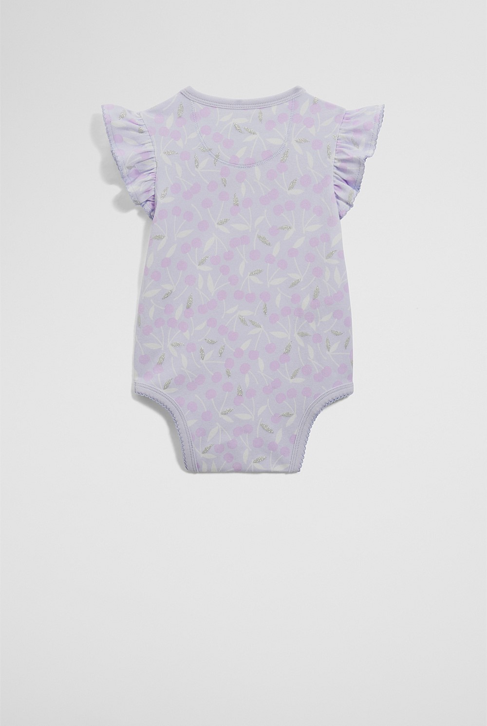 Frill Short Sleeve Cherry Bodysuit