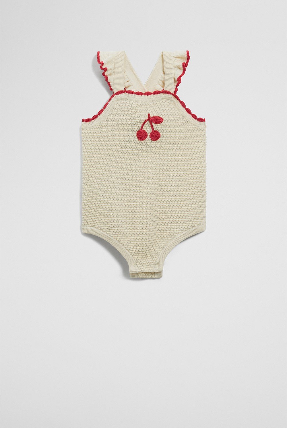 Cherry Knit Romper