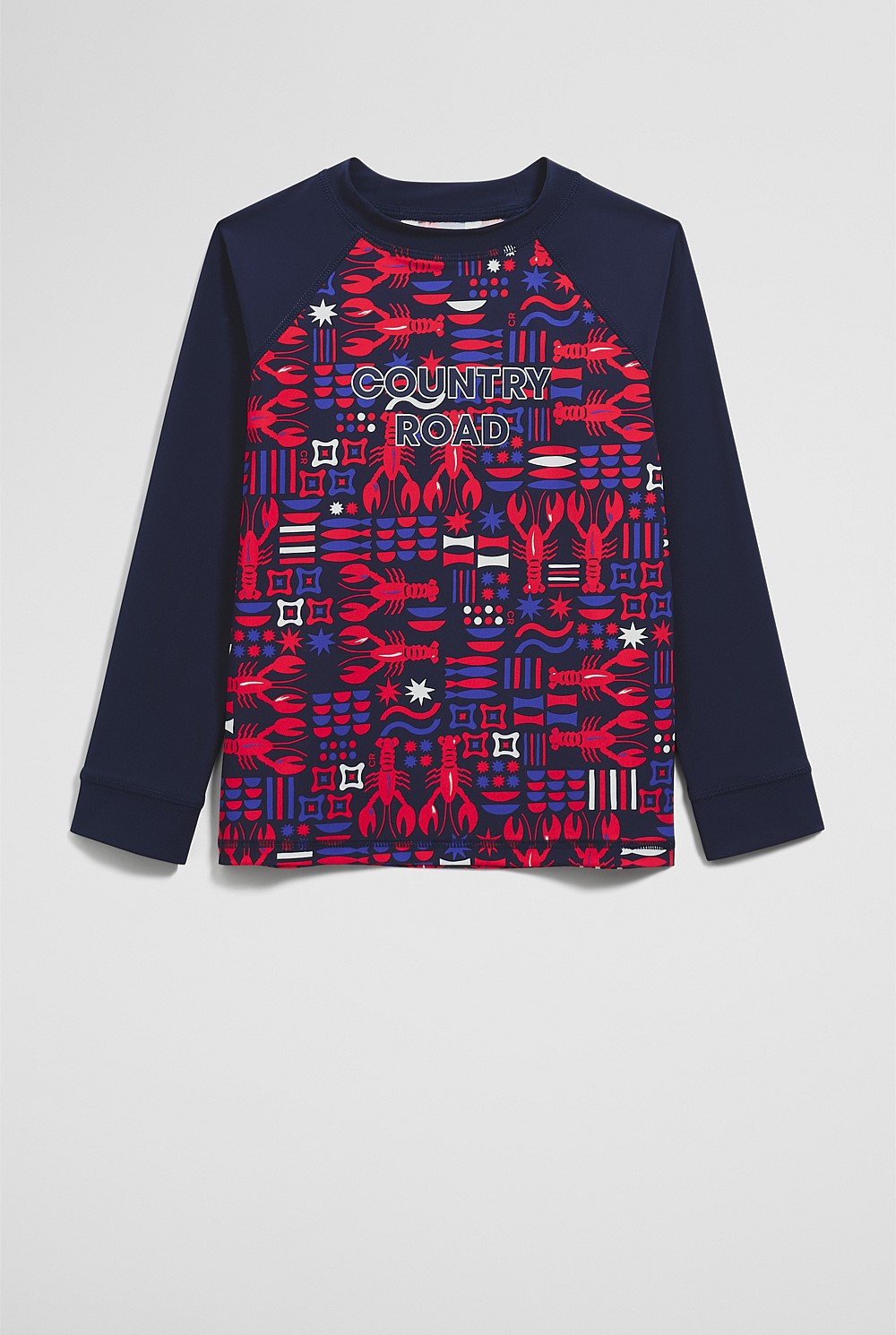 Lobster Geometric Rash Vest