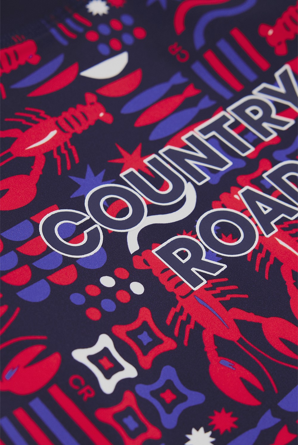 Lobster Geometric Rash Vest