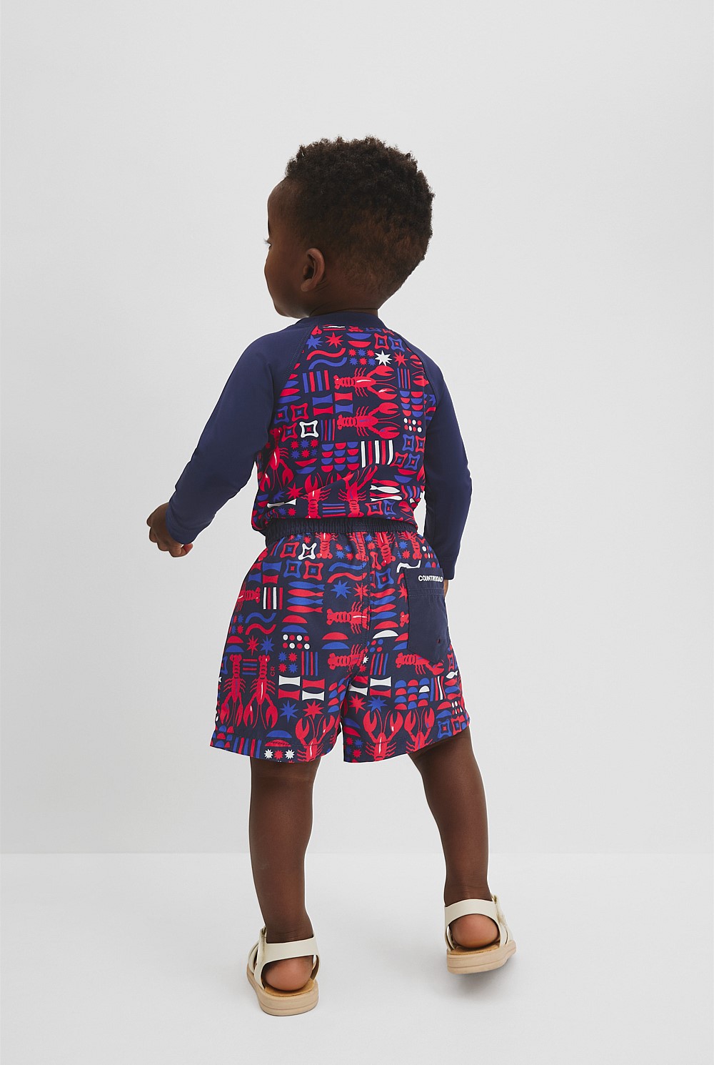 Lobster Geometric Board Short